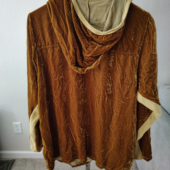 Nwot Johnny Was Pete & Greta Velvet Silk Pullover Hoodie Size Xl - Picture 9 of 9